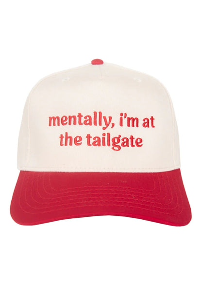 Mentally, I'm At The Tailgate Vintage Trucker Hats