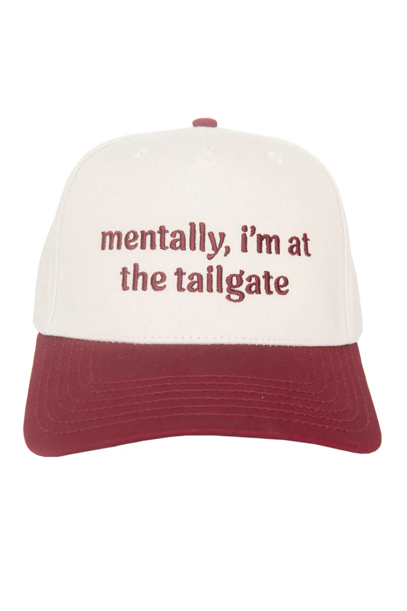 Mentally, I'm At The Tailgate Vintage Trucker Hats
