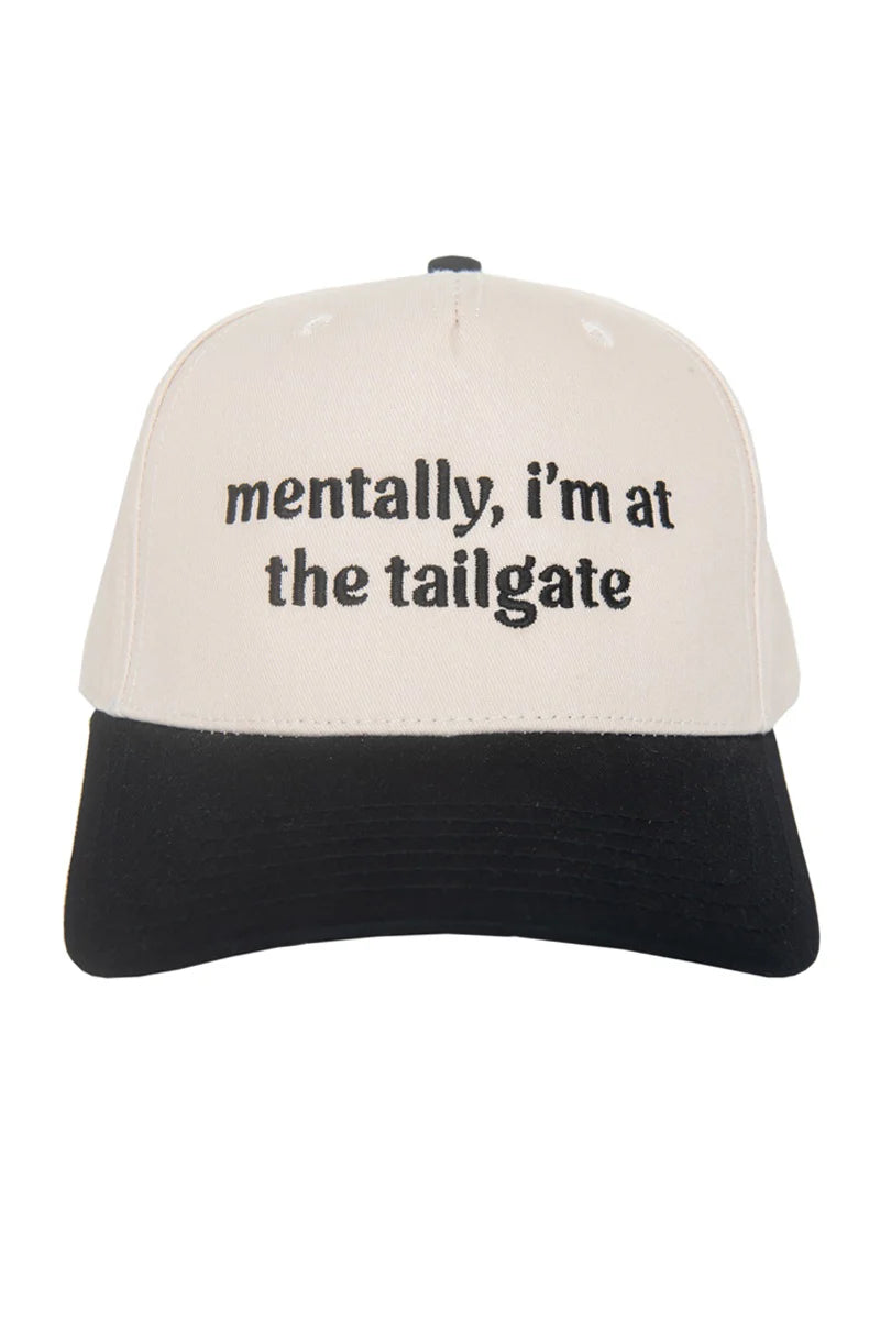 Mentally, I'm At The Tailgate Vintage Trucker Hats