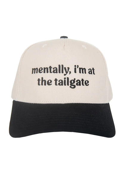 Mentally, I'm At The Tailgate Vintage Trucker Hats