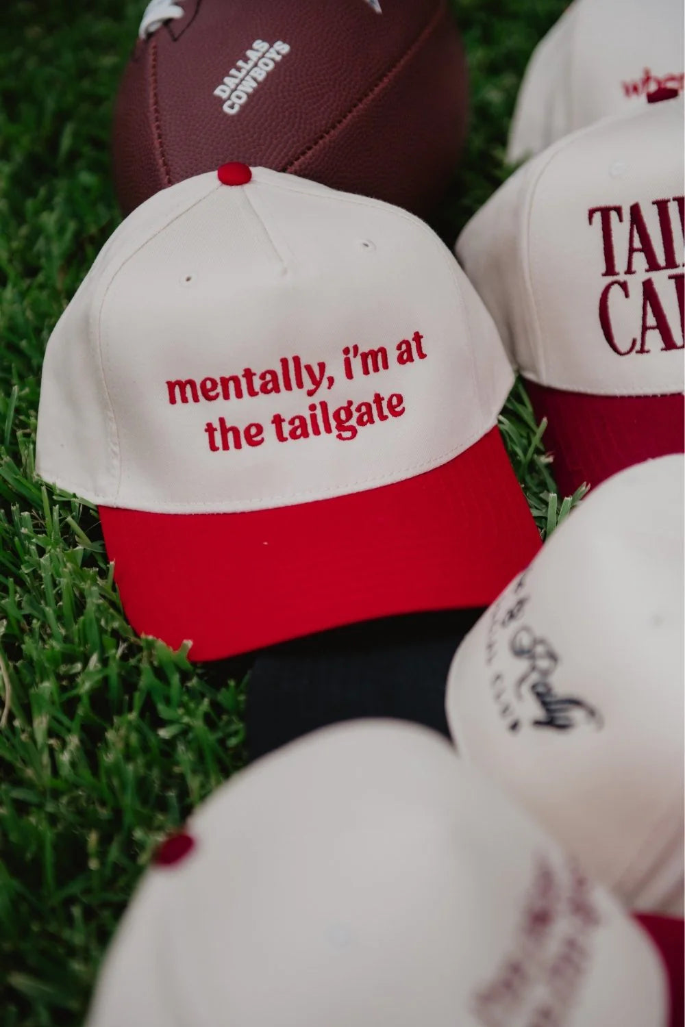 Mentally, I'm At The Tailgate Vintage Trucker Hats