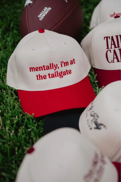 Mentally, I'm At The Tailgate Vintage Trucker Hats