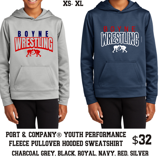 Wrestling: Youth Performance Fleece Lined Hoodie