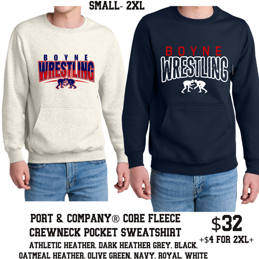 Wrestling: Crewneck with Pocket
