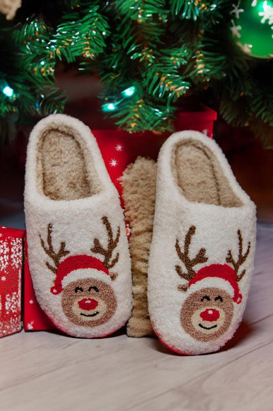 Reindeer Sherpa Slippers