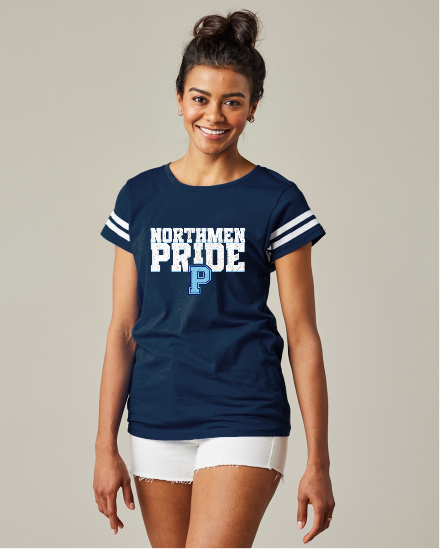 Petoskey Northmen  Enza® 14579 Ladies Jersey Football Tee