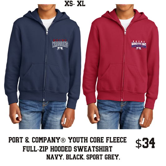 Wrestling: Youth Full Zip Hoodie
