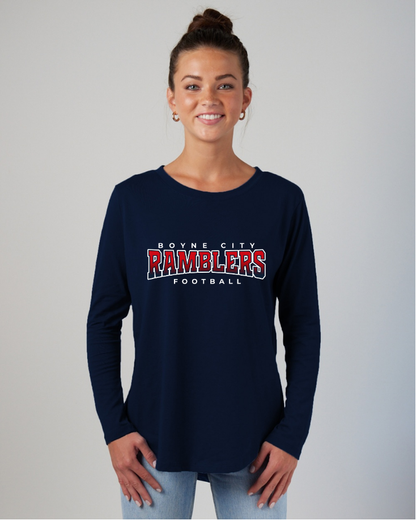 Boyne Football Enza® 10579 Ladies Essential High-Low Long Sleeve Tee