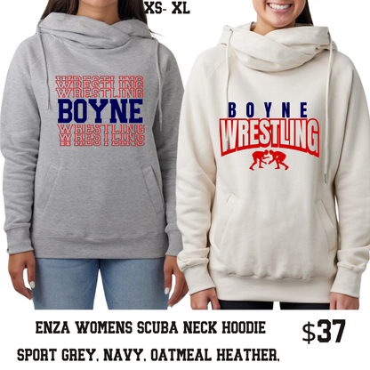 Wrestling: Womens Funnel Neck Hoodie