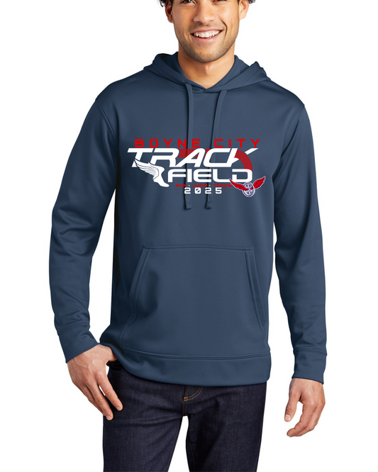 100% Polyester Performance Hooded Sweatshirt