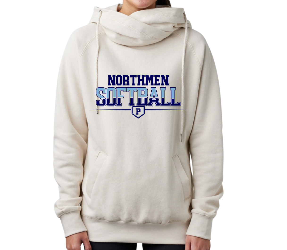 Enza Funnel Neck Hooded Sweatshirt