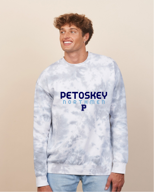 Petoskey Northmen  Enza® 98279 Adult Tie Dye Fleece Crew